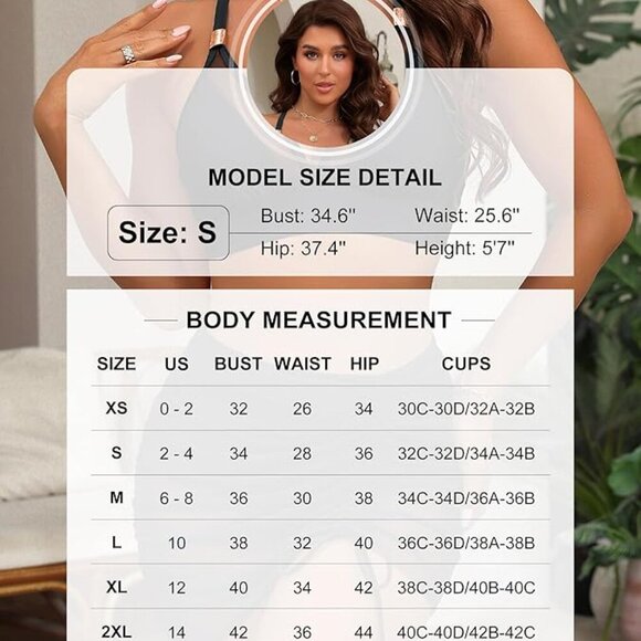 Bikini Sets Tummy Control Swimsuits - Picture 6 of 6